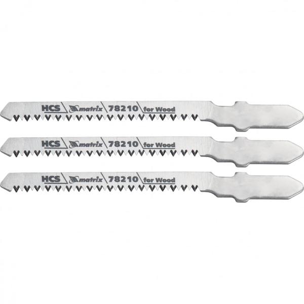 Полотна T101AO, 50 x 1.4 мм, 3 шт, фигурный рез, для электролобзика по дереву, Matrix Professional 78210