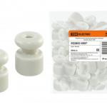 Керамический изолятор для ретро провода белый TDM SQ2802-0007